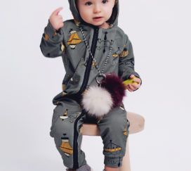 Raspberry Republic Baby Sweatoverall Party olive Bio-Baumwolle